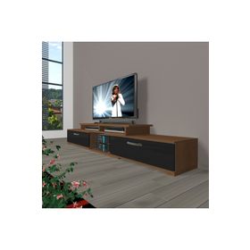 Decoraktiv Flex 130 MDF Ceviz Siyah Tv Ünitesi