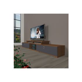 Decoraktiv Flex 130 MDF Gold Ceviz Antrasit TV Ünitesi
