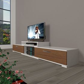 Decoraktiv Flex 4 Slm Beyaz Ceviz Tv Sehpa Ünitesi