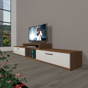 Decoraktiv Flex 4 Slm Beyaz Ceviz Tv Sehpa Ünitesi