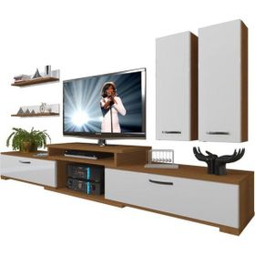Decoraktiv Flex 5D SLM Beyaz Ceviz Tv Ünitesi