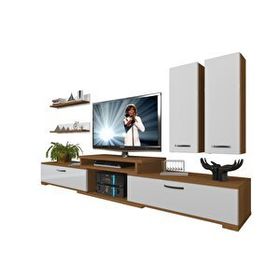 Decoraktiv Flex 5D SLM Beyaz Ceviz Tv Ünitesi