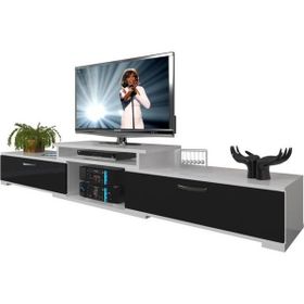 Decoraktiv Flex 5D SLM Beyaz Siyah Tv Ünitesi