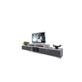 Decoraktiv Flex 5D130 MDF Beyaz Siyah Tv Ünitesi