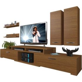 Decoraktiv Flex 5D130 MDF Naturel Ceviz Tv Ünitesi