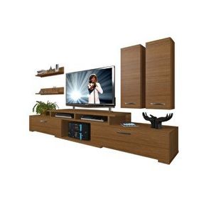 Decoraktiv Flex 5D130 MDF Naturel Ceviz Tv Ünitesi
