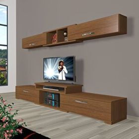 Decoraktiv Flex 5D130 MDF Naturel Ceviz Tv Ünitesi