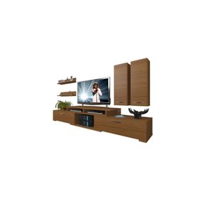 Decoraktiv Flex 5D130 MDF Naturel Ceviz Tv Ünitesi