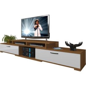 Decoraktiv Flex 5D130 SLM Beyaz Ceviz Tv Ünitesi