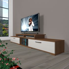 Decoraktiv Flex 5D130 SLM Ceviz Siyah Tv Ünitesi