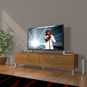 Decoraktiv Naturel Ceviz Eko 140 Slm Std Krom Ayaklı Tv Ünitesi