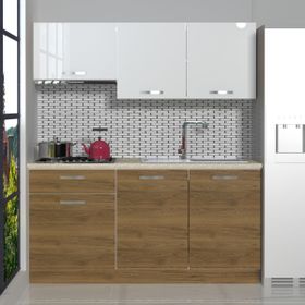 Decoraktiv Pera 160 cm Hazır Naturel Mutfak Dolabı