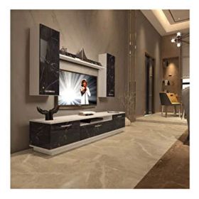 Decoraktiv Trendstyle 5220 Mdf Beyaz Siyah Tv Ünitesi Tv Sehpası