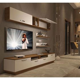 Decoraktiv Trendstyle 5220 Mdf Ceviz Beyaz Tv Ünitesi Tv Sehpası