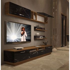 Decoraktiv Trendstyle 5220d Ceviz Siyah Mdf Tv Ünitesi Tv Sehpası