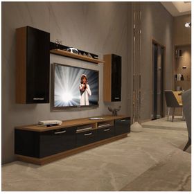 Decoraktiv Trendstyle 5220d Slm Ceviz Siyah Tv Ünitesi