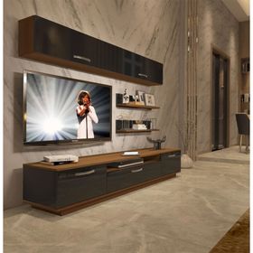 Decoraktiv Trendstyle 5220da Ceviz Siyah Slm Tv Ünitesi Tv Sehpası