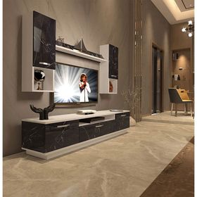 Decoraktiv Trendstyle 5220das Beyaz Siyah Slm Tv Ünitesi Tv Sehpası