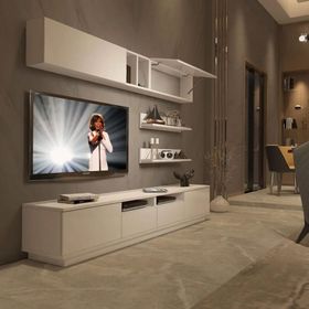 Decoraktiv Trendstyle 5220s Parlak Beyaz Slm Tv Ünitesi Tv Sehpası