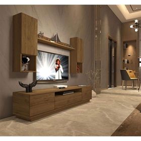 Decoraktiv Trendstyle 5das Naturel Ceviz Mdf Tv Ünitesi Tv Sehpası