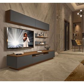 Decoraktiv Trendstyle 5s Ceviz Antrasit Mdf Tv Ünitesi Tv Sehpası