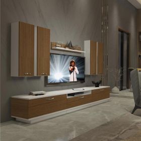 Decoraktiv Trendstyle 8d Ceviz Beyaz Mdf Tv Ünitesi Tv Sehpası