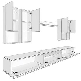 Decoraktiv Trendstyle 8da Beyaz Pera Mdf Tv Ünitesi Tv Sehpası
