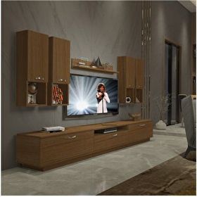 Decoraktiv Trendstyle 8da Naturel Ceviz Mdf Tv Ünitesi Tv Sehpası