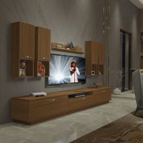 Decoraktiv Trendstyle 8da Naturel Ceviz Slm Tv Ünitesi Tv Sehpası