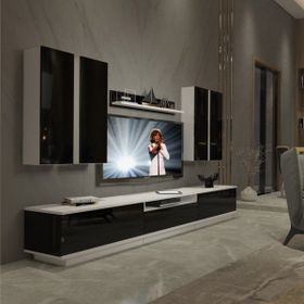 Decoraktiv Trendstyle 8ds Beyaz Siyah Slm Tv Ünitesi Tv Sehpası
