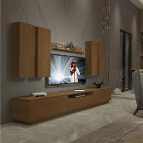 Decoraktiv Trendstyle 8ds Naturel Ceviz Slm Tv Ünitesi Tv Sehpası
