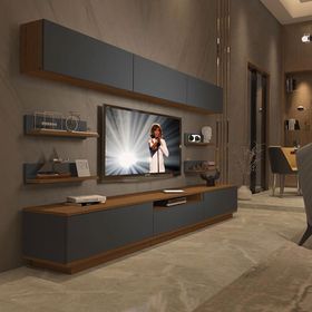 Decoraktiv Trendstyle 8ys Mdf Ceviz Antrasit Tv Ünitesi