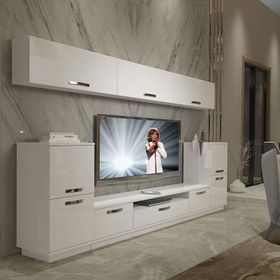 Decoraktiv Trendstyle 9 Mdf Parlak Beyaz Tv Ünitesi