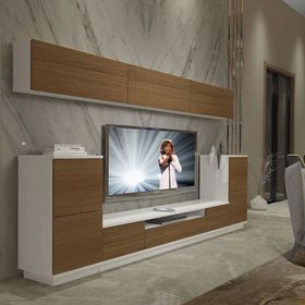 Decoraktiv Trendstyle 9s Slm Beyaz Ceviz Tv Ünitesi