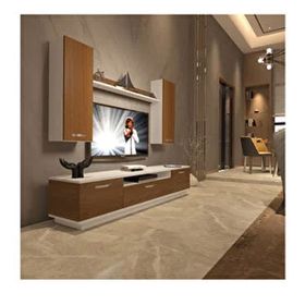 Decoraktiv Trendstyle Beyaz Ceviz 5d Mdf Tv Ünitesi Tv Sehpası