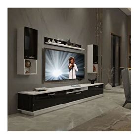 Decoraktiv Trendstyle Beyaz Siyah 270da Mdf Tv Ünitesi Tv Sehpası
