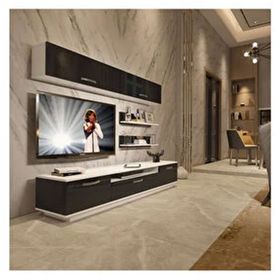 Decoraktiv Trendstyle Beyaz Siyah 5 Mdf Tv Ünitesi Tv Sehpası