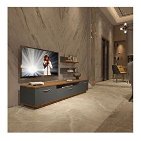 Decoraktiv Trendstyle Ceviz Antrasit 4 Mdf Tv Ünitesi Tv Sehpası