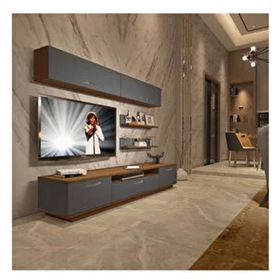 Decoraktiv Trendstyle Ceviz Antrasit 5 Mdf Tv Ünitesi Tv Sehpası