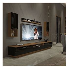Decoraktiv Trendstyle Ceviz-Siyah 270da Slm Tv Ünitesi Tv Sehpası