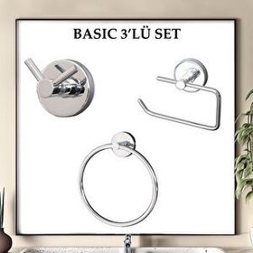 Decordem Banora Basic Krom 3'lü Banyo Seti