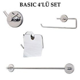Decordem Banora Basic Krom 4'lü Lux Banyo Seti
