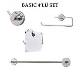 Decordem Banora Basic Krom 4'lü Lux Banyo Seti