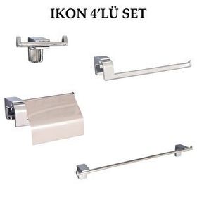 Decordem Banora Ikon Krom 4'lü Premium Lux Banyo Seti
