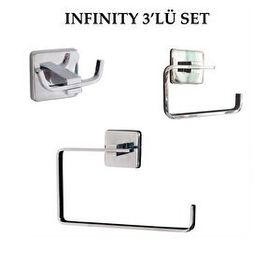 Decordem Banora Infinity Krom 3'lü Premium Banyo Seti