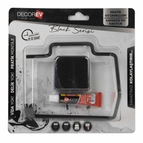 Decorev DC-5056 Siyah Kapaksız Tuvalet Kağıtlığı