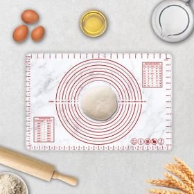 Decorita Klasik Mermer Görünümlü Cam 40x60 cm Hamur Açma Matı