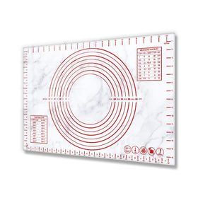 Decorita Klasik Mermer Görünümlü Cam 40x60 cm Hamur Açma Matı