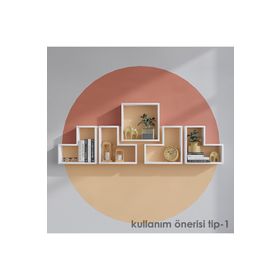Decormet 030010078304040 Beyaz Elitra Duvar Rafı
