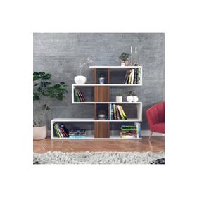 Decormet 030010079904043 Beyaz Ceviz Karlin Kitaplık